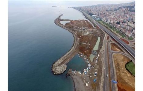 Trabzon sahil dolgu projesinde sona geliniyor