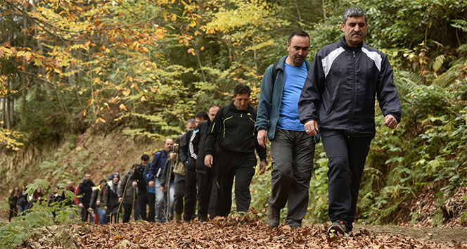 Binbir renge bürünen ormanda doğa yürüyüşü